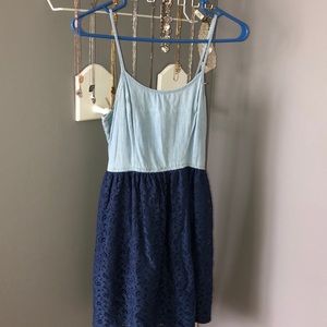 Mossimo lace/denim dress size medium